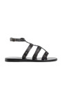 sandales-noires-en-cuir-avec-clous-en-bronze