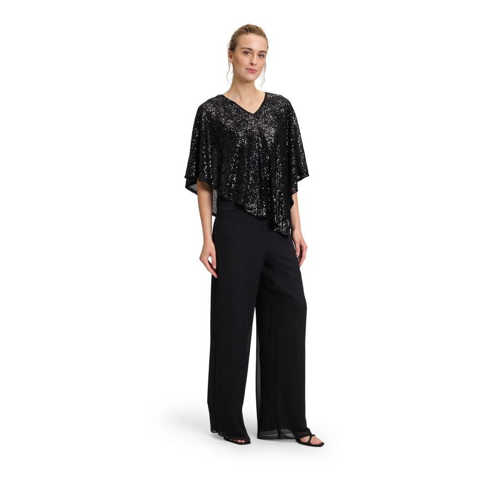Vera Mont Blouse met pailletten Black Dames