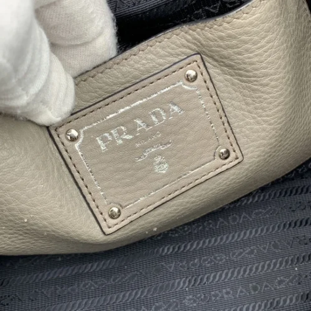 Prada Vintage Pre-owned Leather prada-bags Gray Dames
