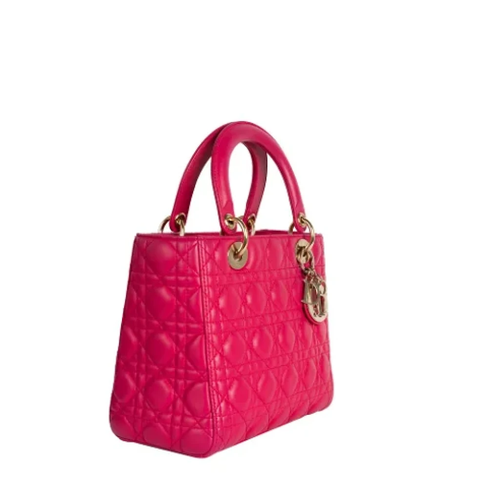 Dior Vintage Pre-owned Leather dior-bags Pink Dames