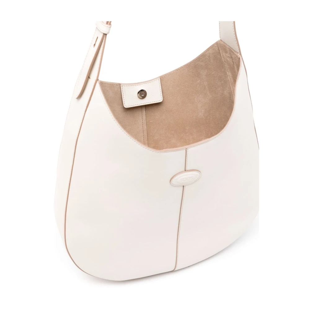 TOD'S Witte Schoudertas met Afneembare Pouch White Dames