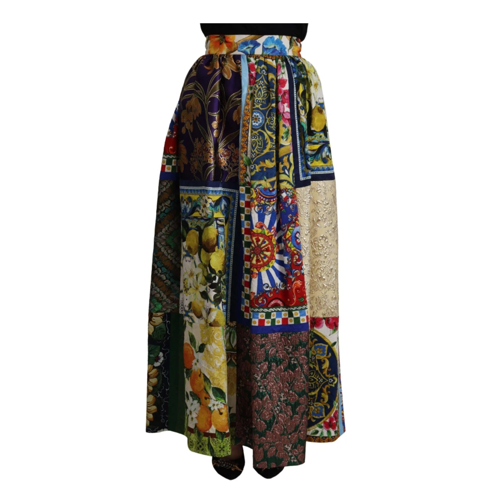 Dolce & Gabbana Women's Multicolor Maxi Skirts, 2XS, Sicily Maxi Skirt