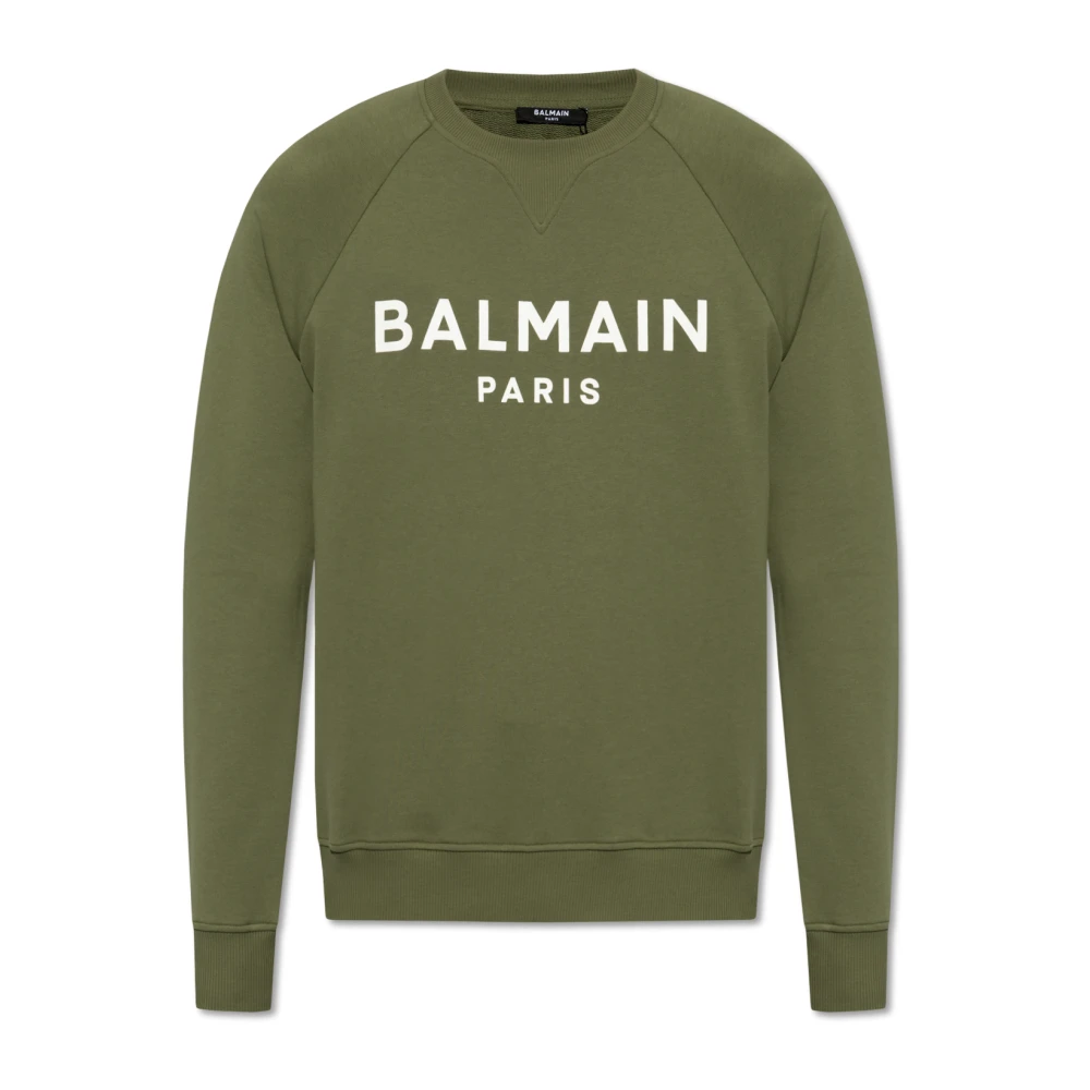 Balmain Sweatshirt met logo Green Heren