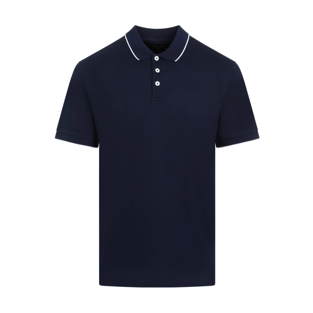 Giorgio Armani Ubwf BLU Notte Polo Shirt Blue Heren