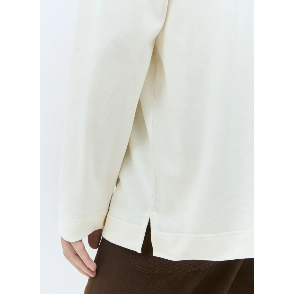 Lemaire Katoenen Jersey Longsleeve T-shirt Beige Heren