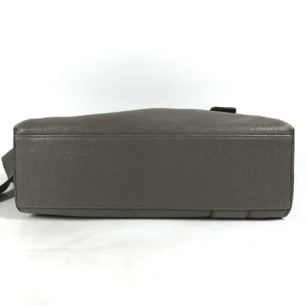 Hermès Vintage Pre-owned Leather shoulder-bags Gray Heren
