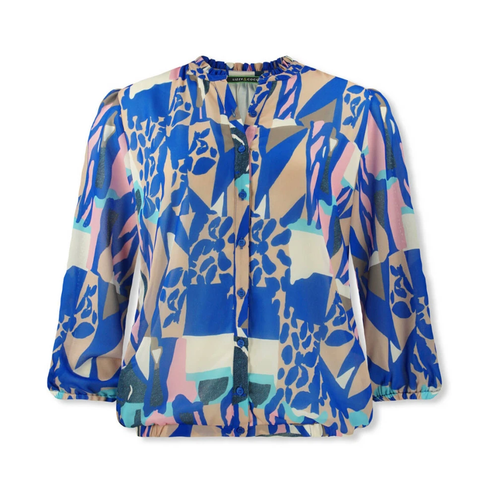 Lizzy & Coco Lange mouw blouse Sonnie Blue Dames