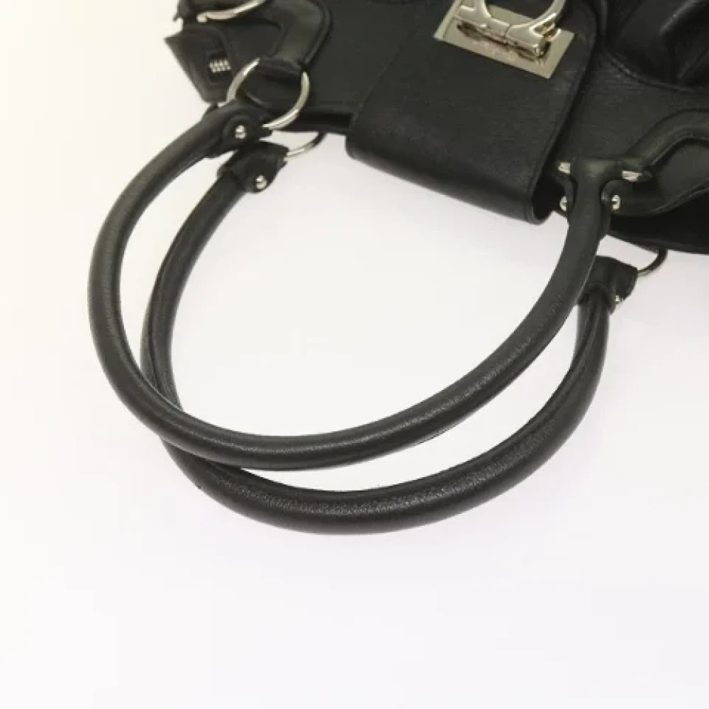 Salvatore Ferragamo Pre-owned Leather handbags Black Dames
