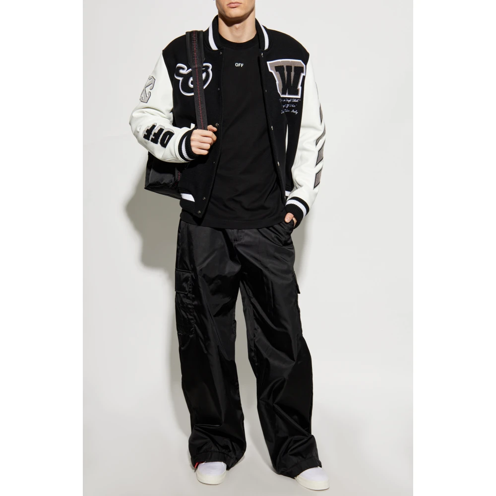 Off White Bedrukt T-shirt Black Heren