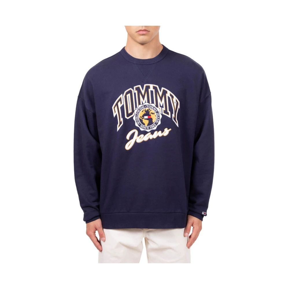 Tommy Hilfiger College Archive Crew Pullover Sweaters Blue Heren