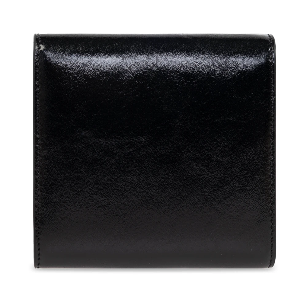 Ami Paris Leren portemonnee Black Unisex