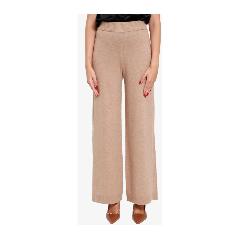 Pennyblack Kasjmierwol Gebreide Broek Kameel Brown Dames