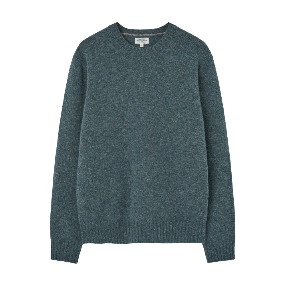 Hartford Shetland Crew Sweaters Green Heren