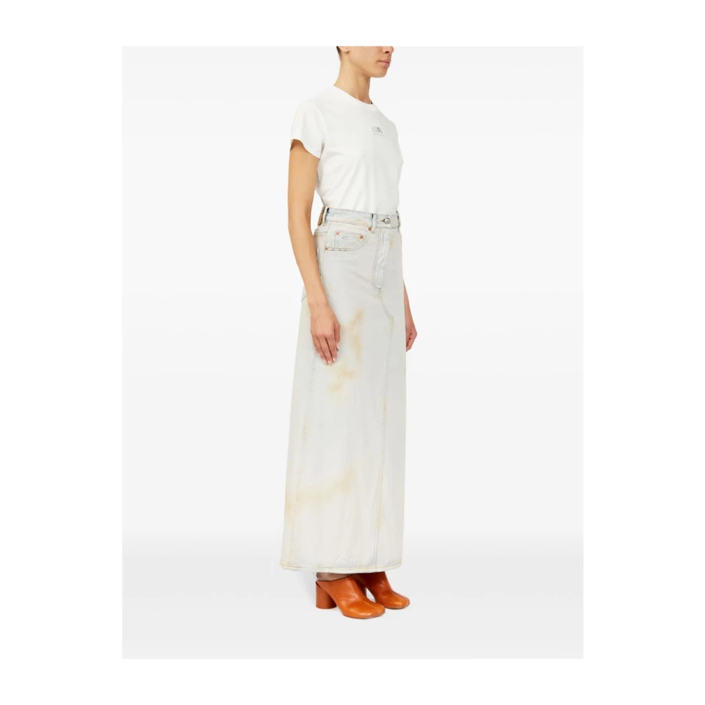 MM6 Maison Margiela Heldere Blauwe Denim Rok Blue Dames