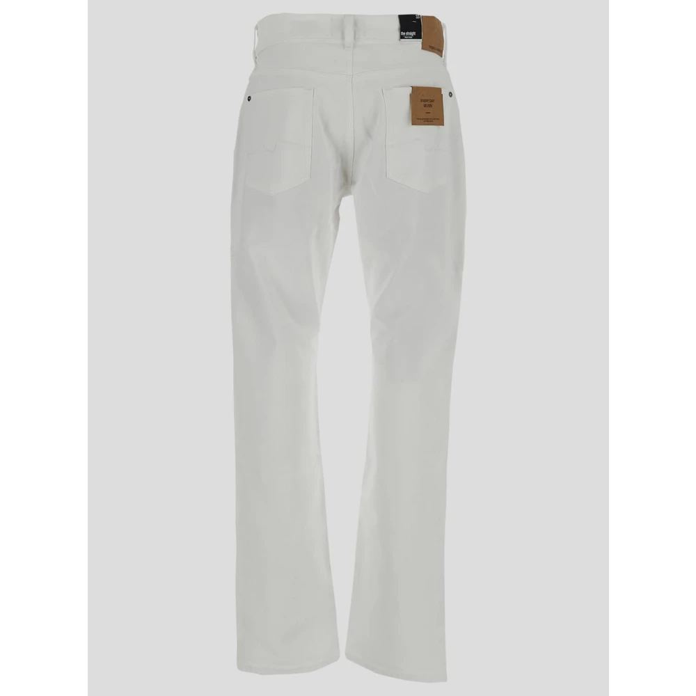 7 For All Mankind Straight Jeans White Heren