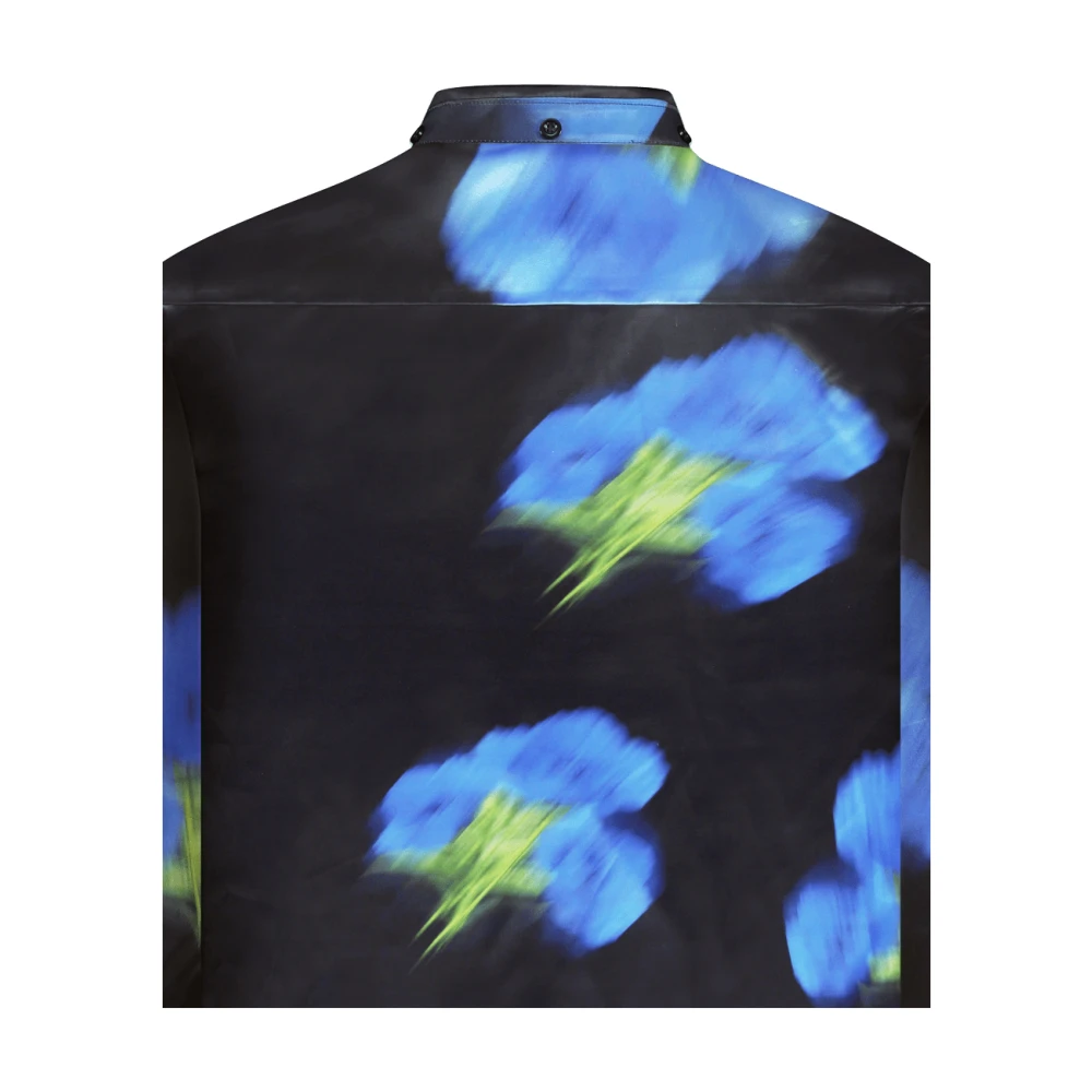 Flâneur Blurred Flower Hooded Shirt Multicolor Heren