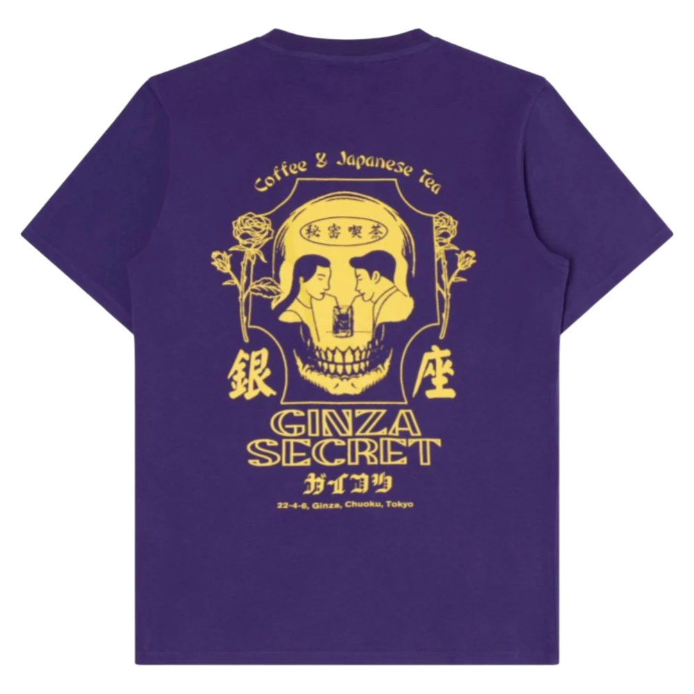 Edwin Ginza Secret T-shirt Paars Purple Heren