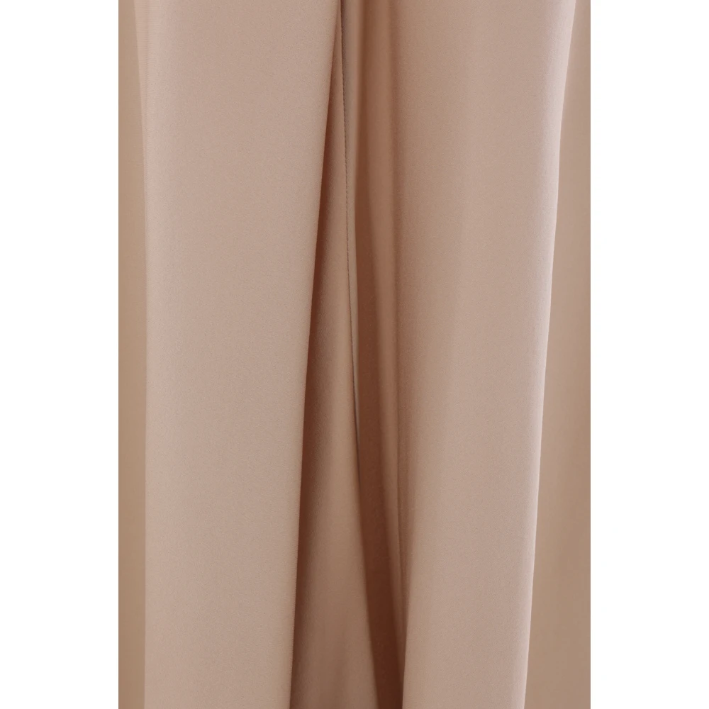 Giorgio Armani Beige Zijden Georgette Boothals Jurk Beige Dames
