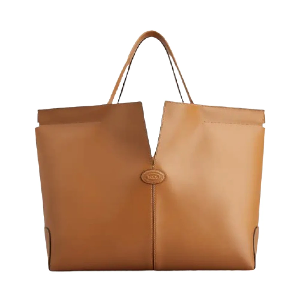 TOD'S Bruin Leren Winkel Tas Brown Dames