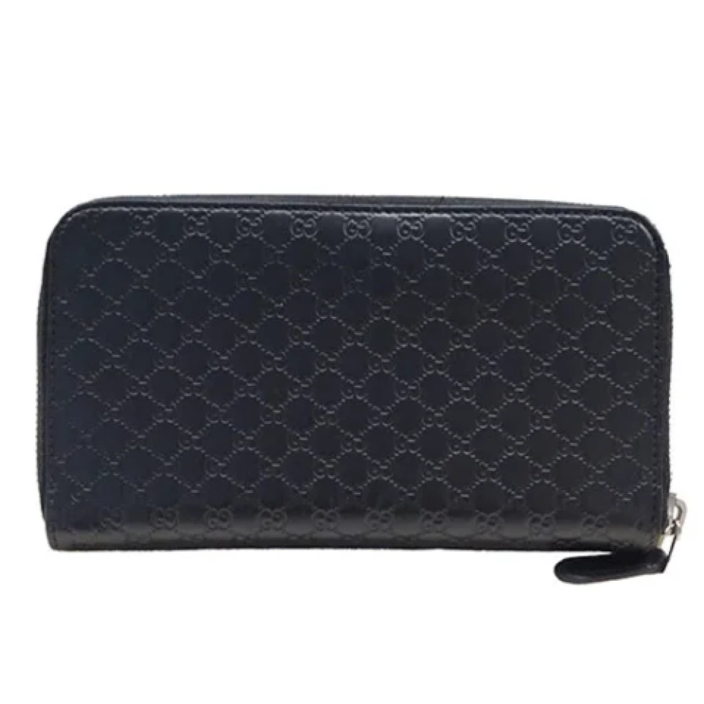Gucci Vintage Pre-owned Leather wallets Black Dames