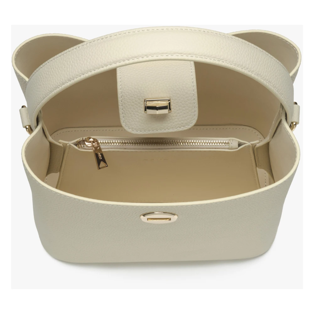 Estro Dames Licht Beige Handtas gemaakt van Echt Leer Er00115796 Beige Dames
