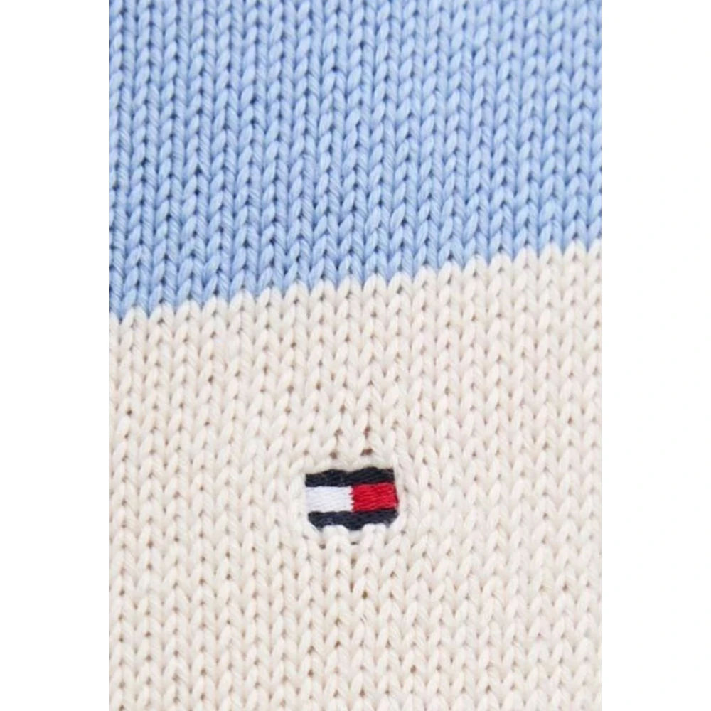 Tommy Hilfiger Rugby Style Mock-Neck Sweater Vrouwen Blue Dames