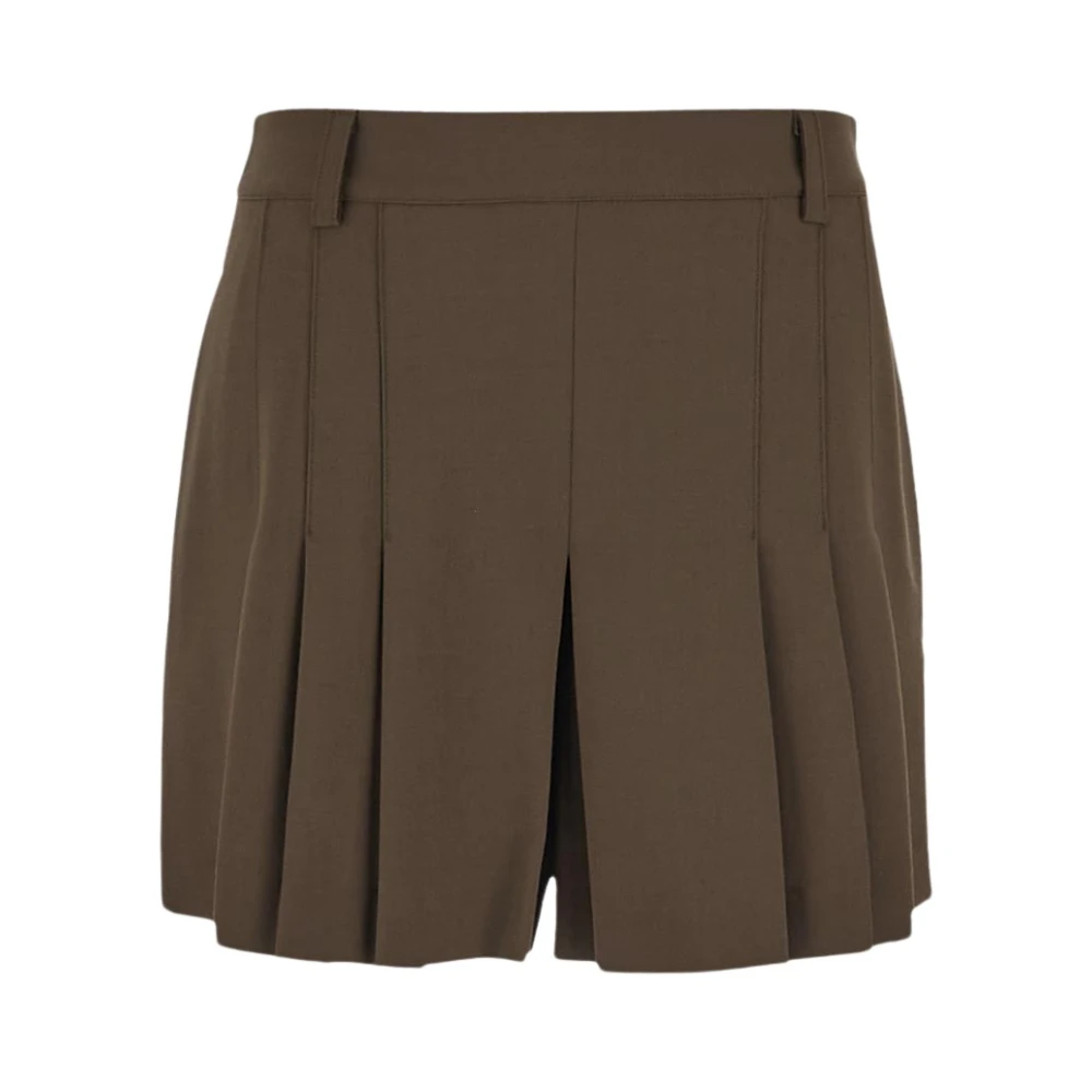 Semicouture Stijlvolle Wol Shorts Green Dames