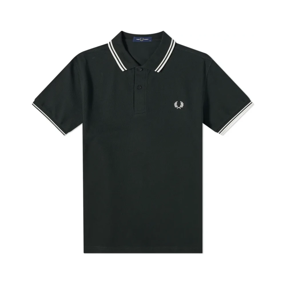 Fred Perry Klassieke Slim Fit Twin Tipped Polo Green Heren