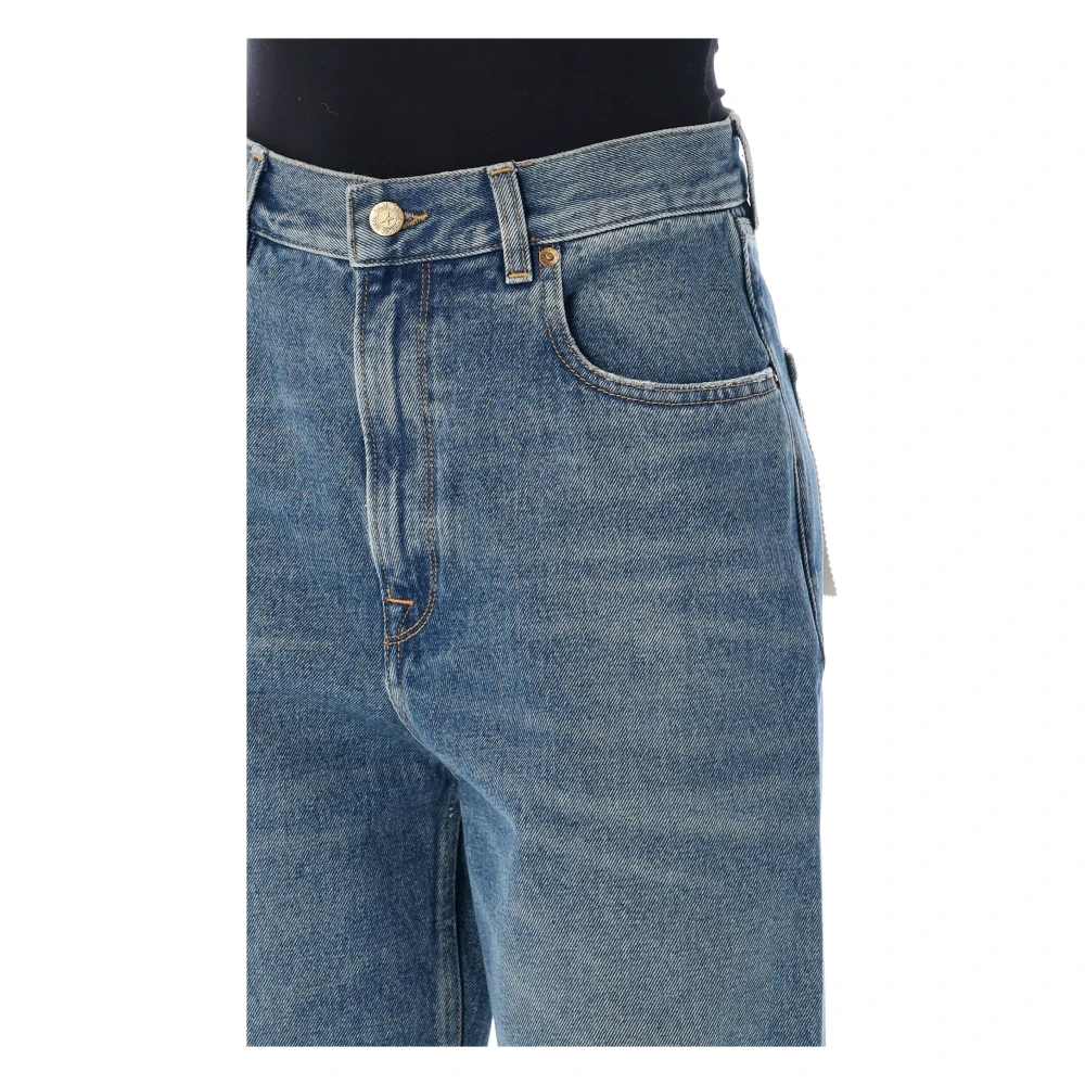 Golden Goose Kim Denim Wide Leg Jeans Blue Dames