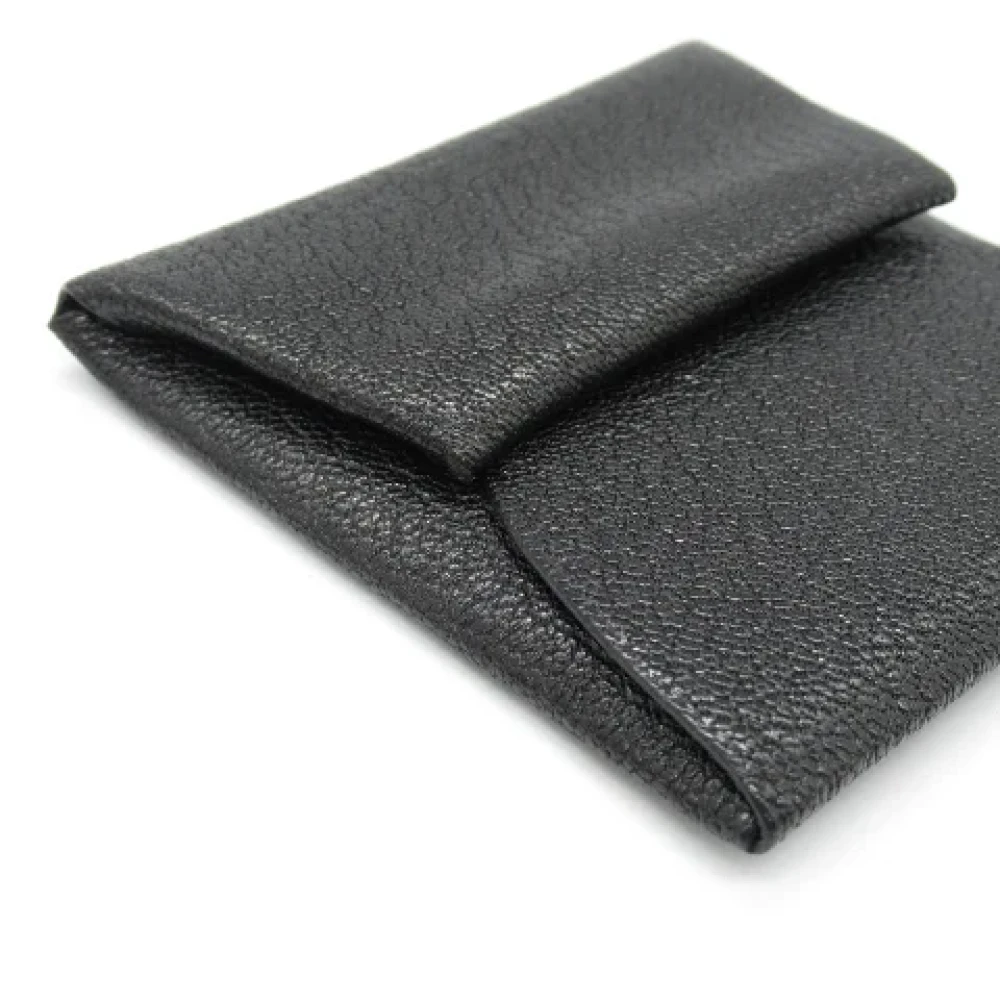 Hermès Vintage Pre-owned Leather wallets Black Dames