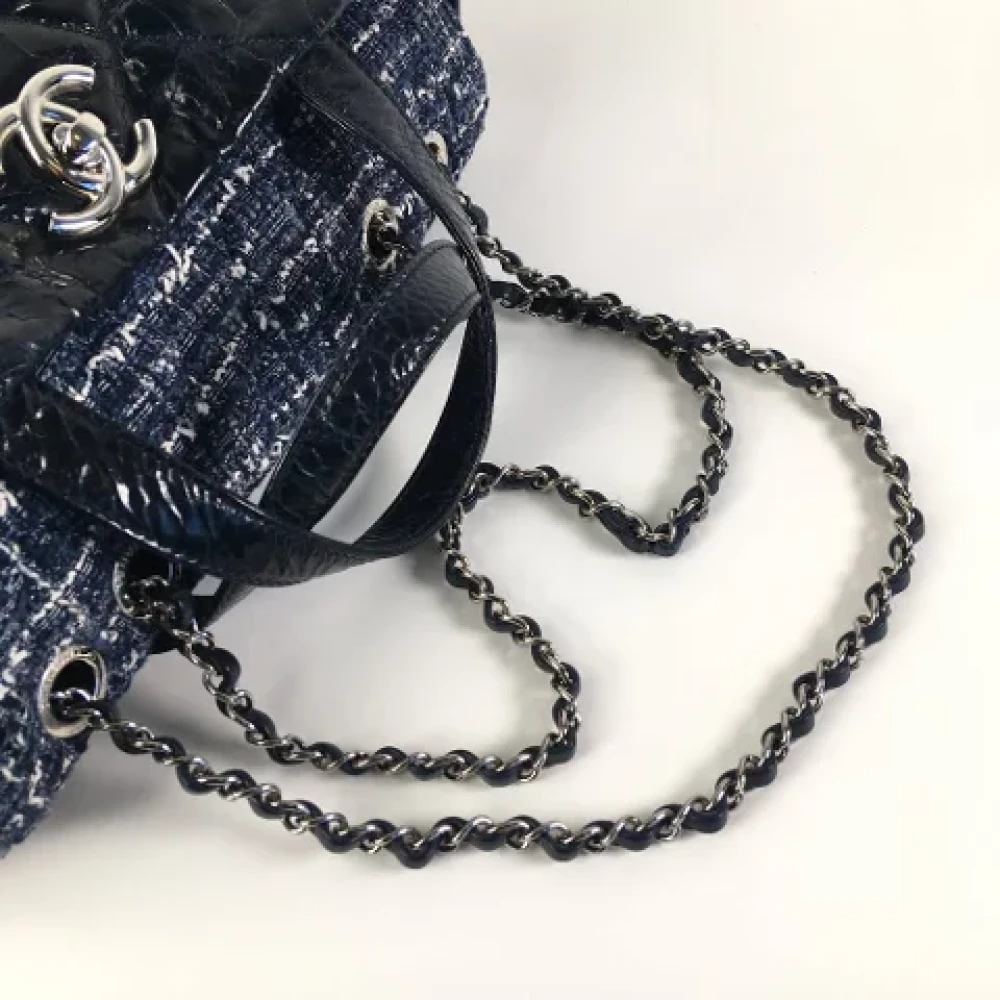 Chanel Vintage Pre-owned Fabric handbags Blue Dames