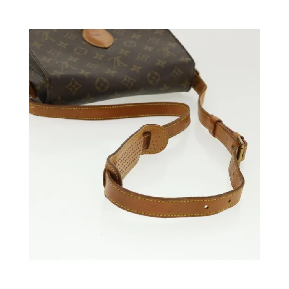 Louis Vuitton Vintage Tweedehands Bruin Canvas Louis Vuitton Schoudertassen Brown Dames