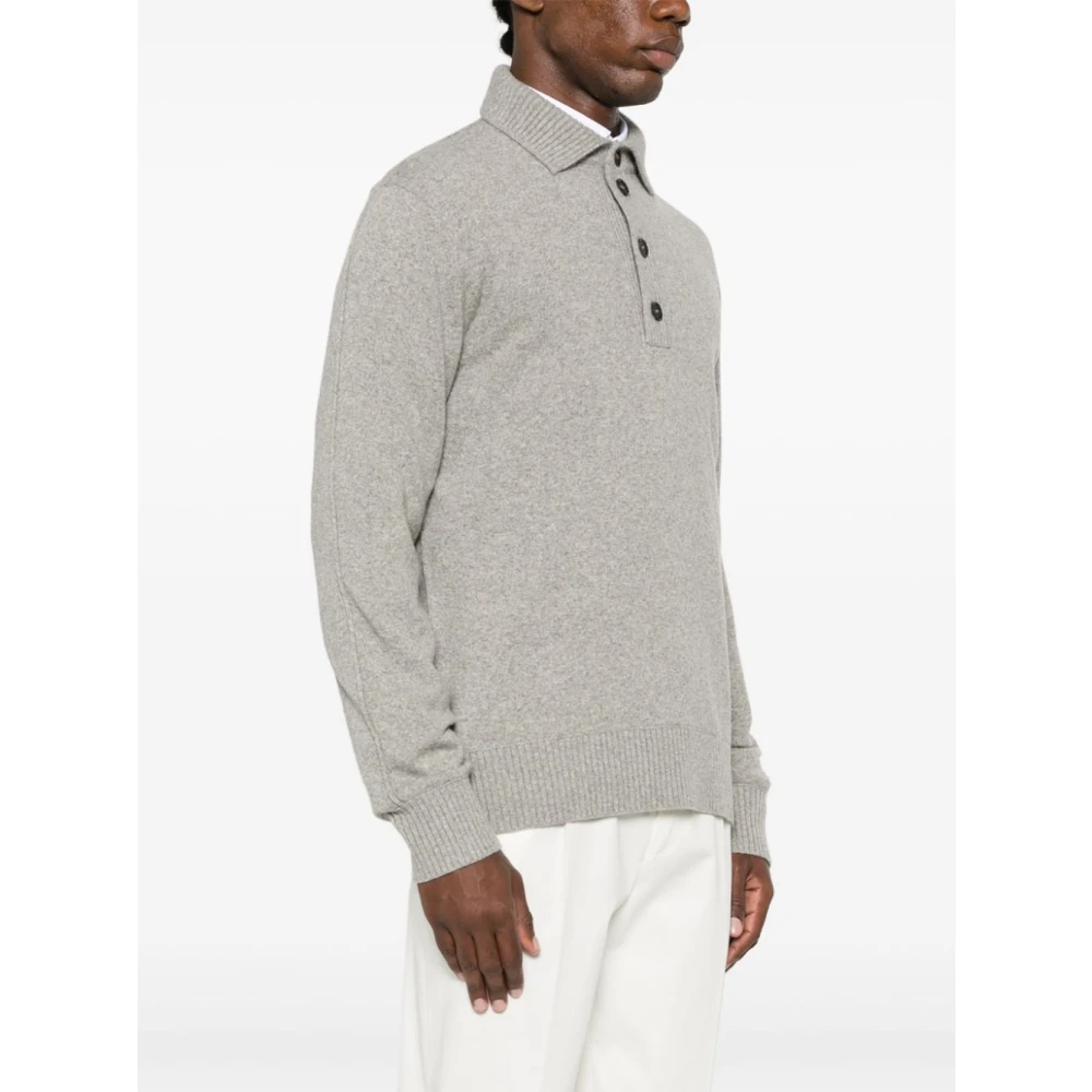 Ermenegildo Zegna Zwarte T-shirts Polos voor Mannen Gray Heren