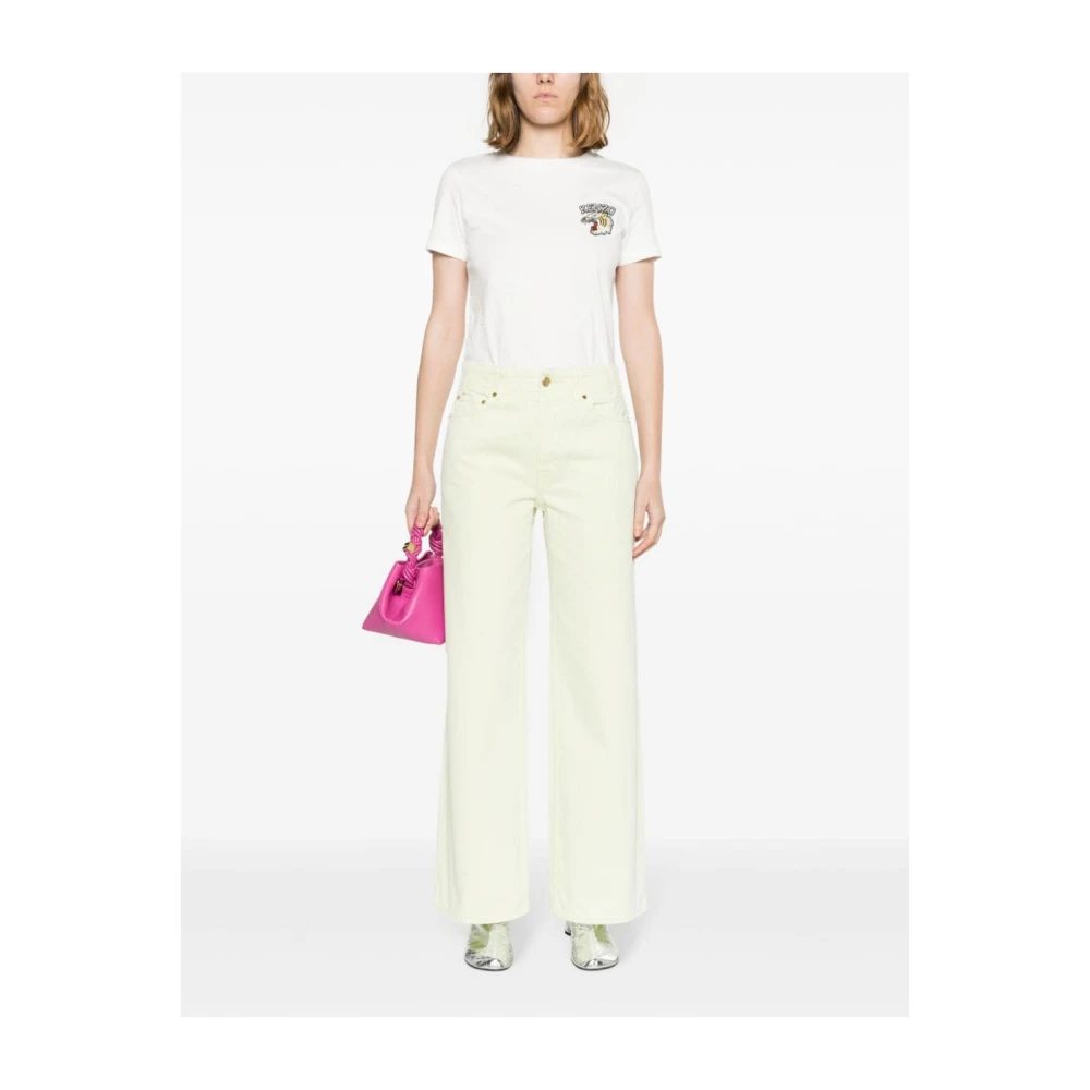 Kenzo Tiger Head T-shirt Wit White Dames