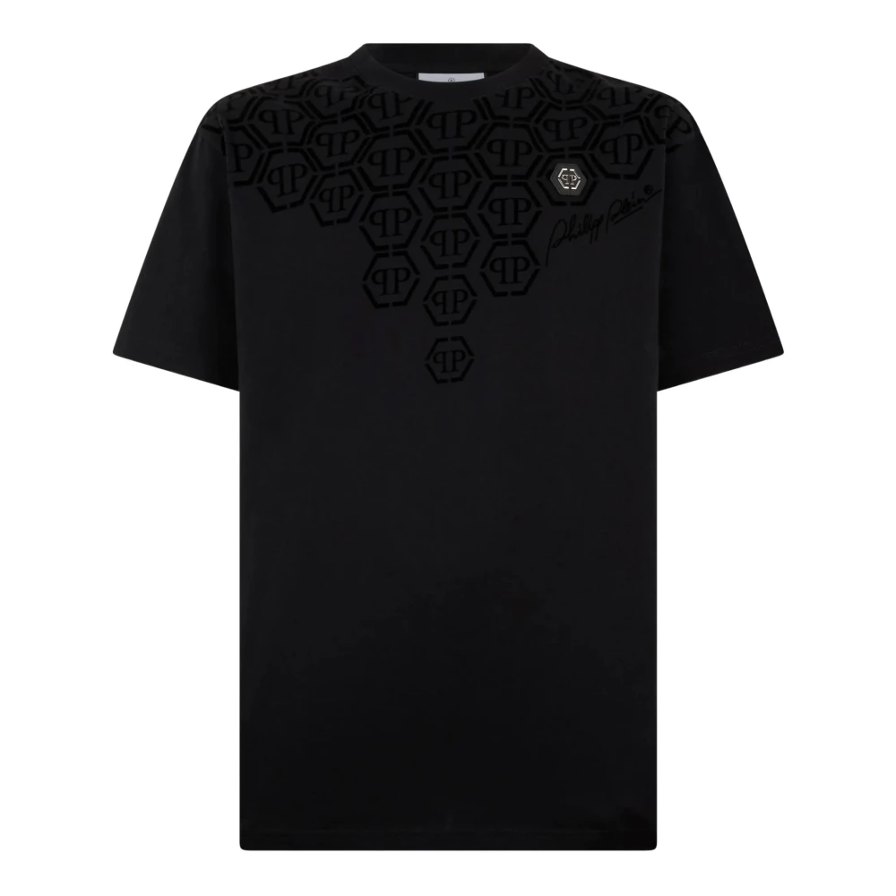 Philipp Plein Men's Black T-Shirt With Logo - T-Shirts - L - Tops