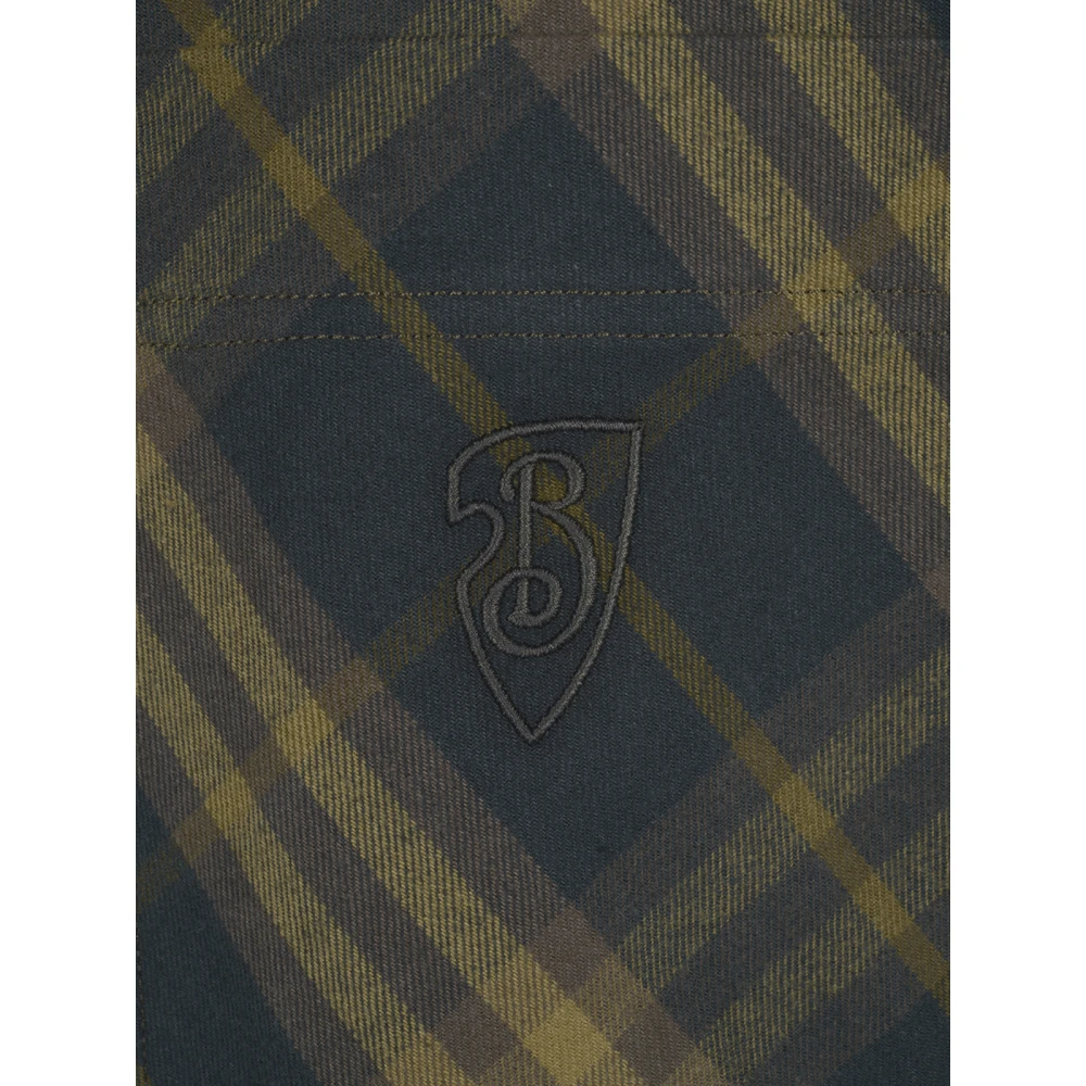 Burberry Geruite Patroon Rits Shirt Brown Heren