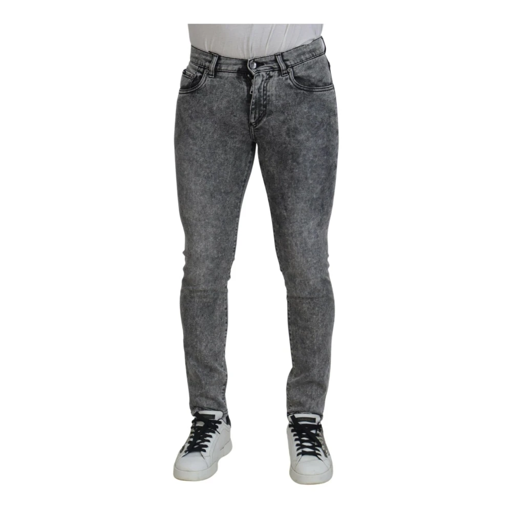 Dolce & Gabbana Men's Grey Slim Fit Denim Jeans