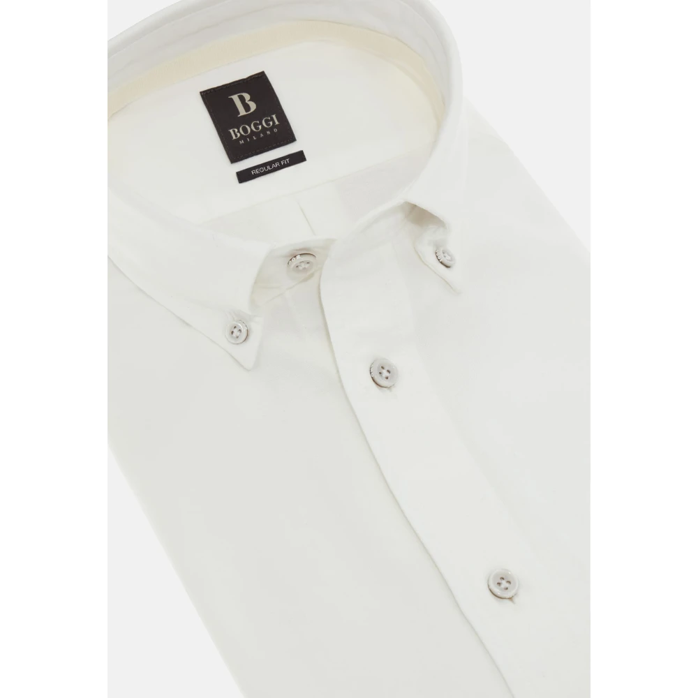 Boggi Milano Regular Fit Oxford Katoenen Overhemd Blue Heren