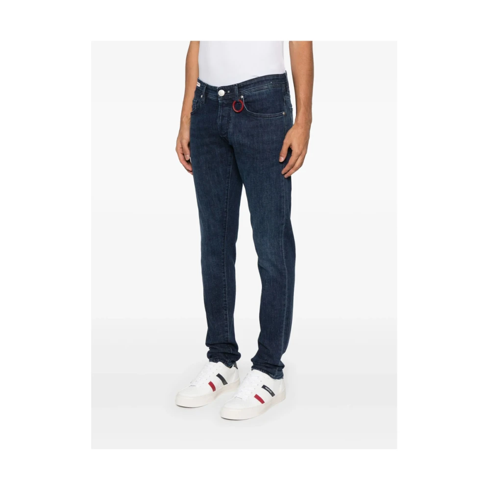 Tramarossa Indigo Blauwe Knoopsluiting Jeans Blue Heren