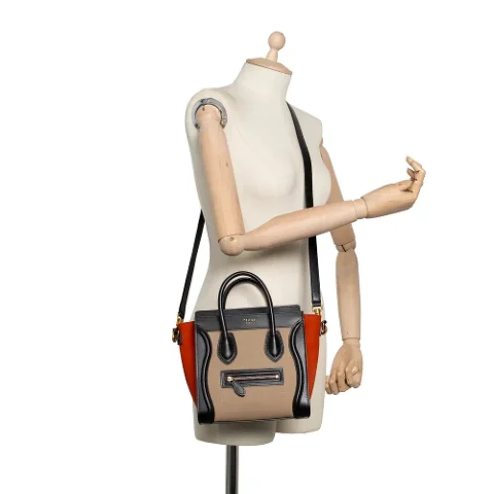 Celine Vintage Pre-owned Leather celine-bags Beige Dames