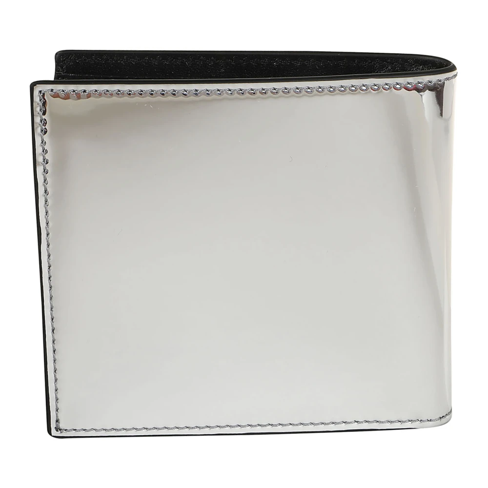 alexander mcqueen Metallic Portemonnee Acht Kaartsleuven Gray Heren