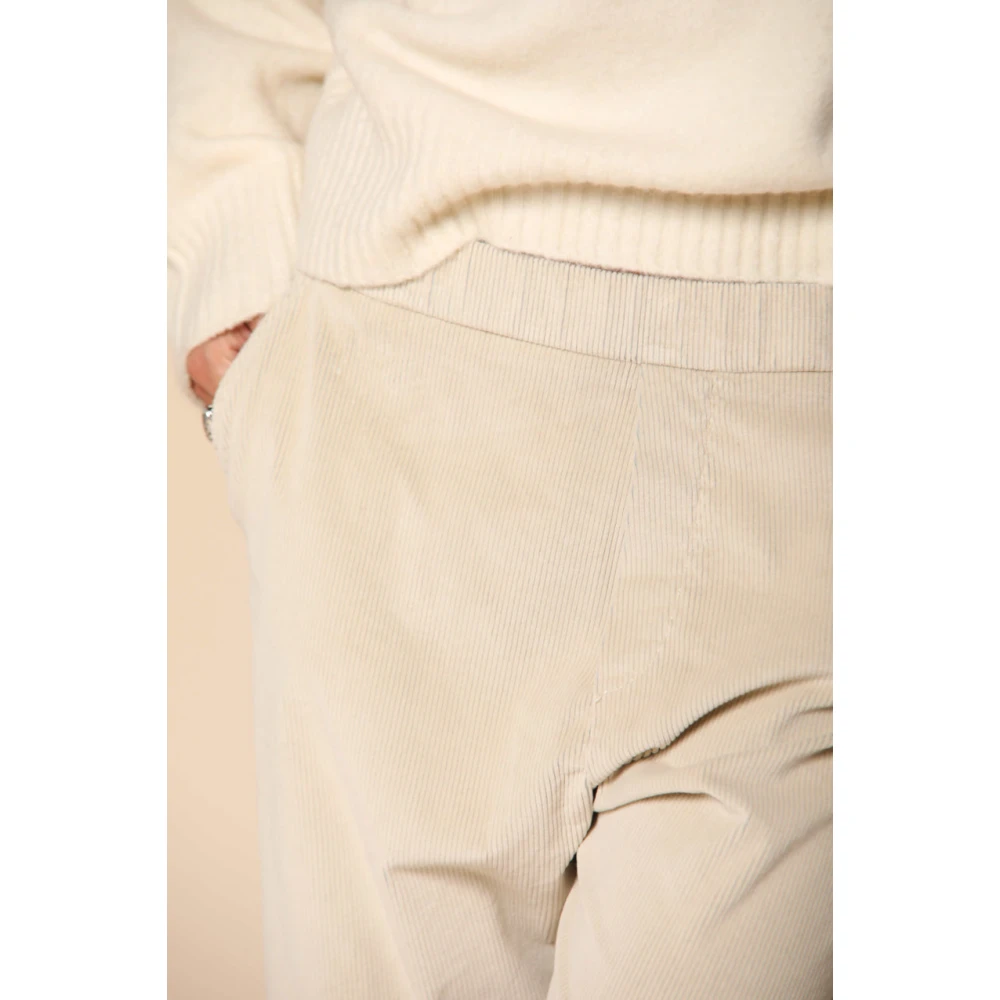 Mason's Velvet City Jogger Broek Beige Dames