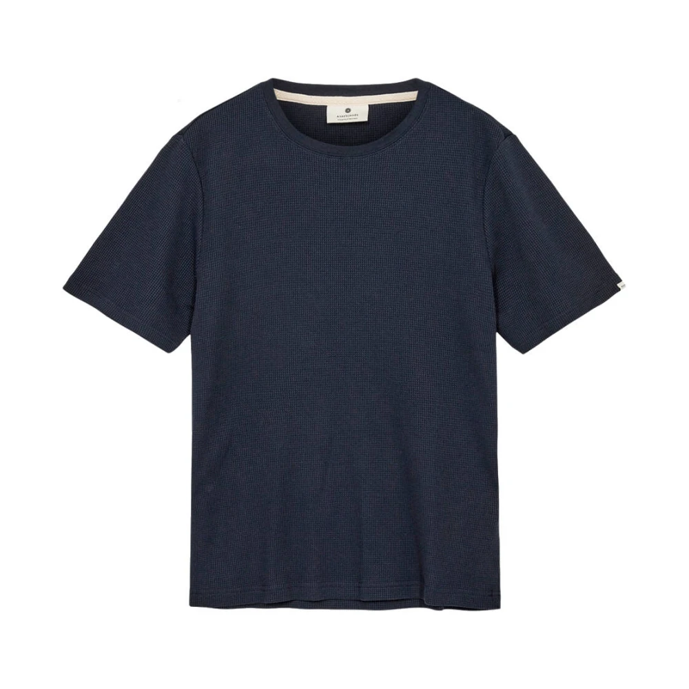 Anerkjendt Korte Mouw Wafel T-shirt Blue Heren