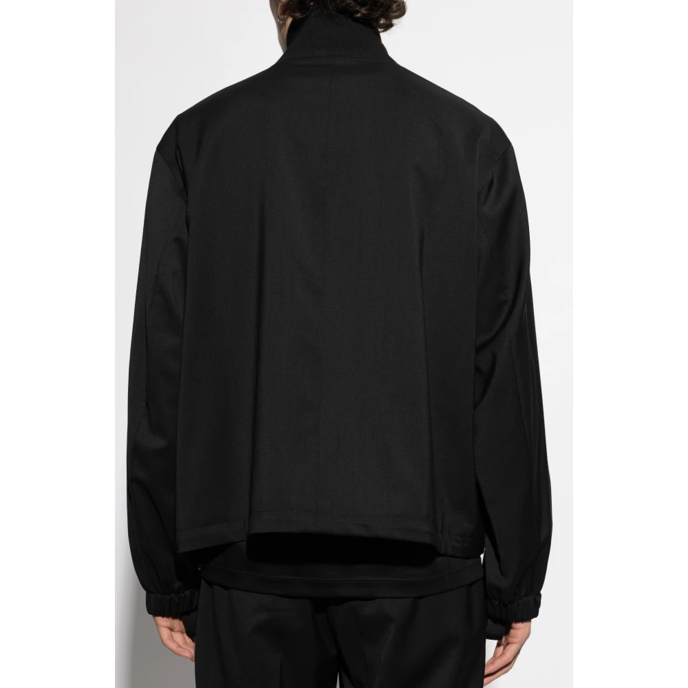 Helmut Lang Wollen jas met zakken Black Heren