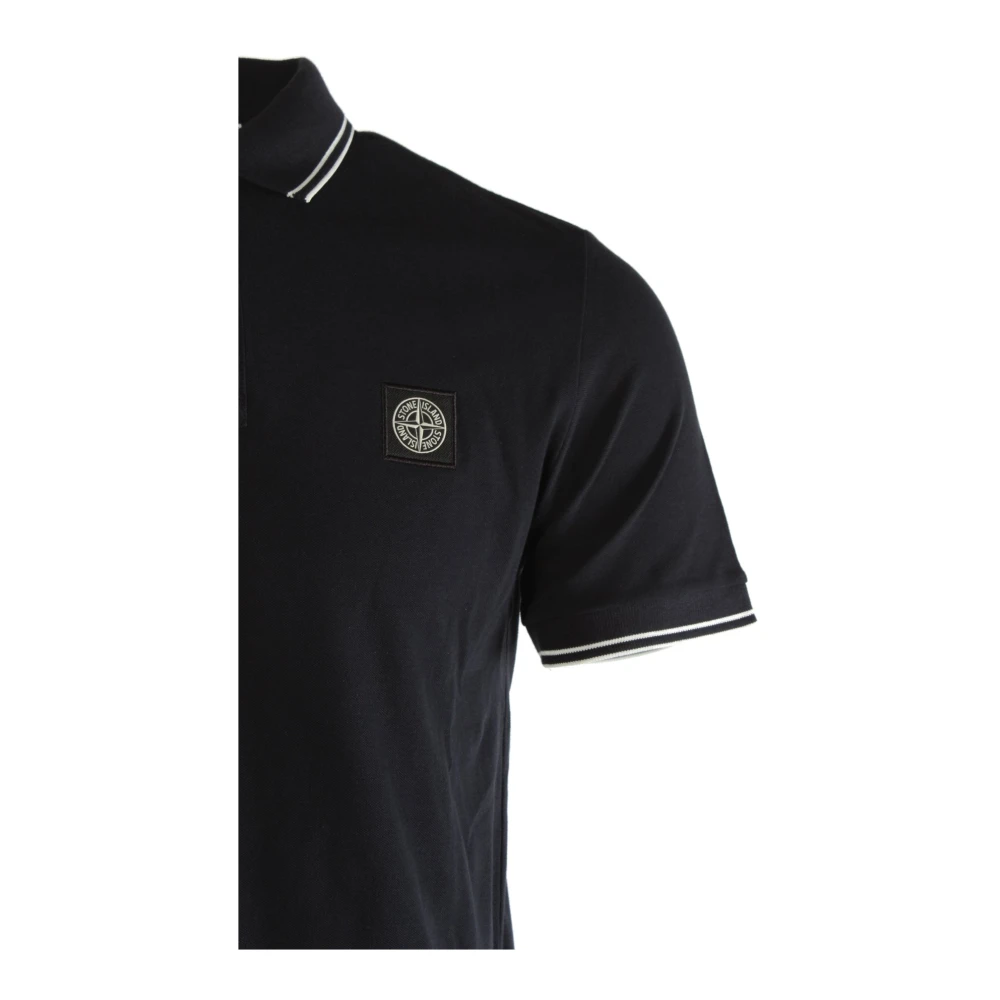 Stone Island Slim Fit Blauwe Polo Shirt Blue Heren