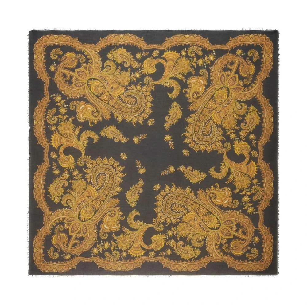 ETRO Zwarte Wintersjaal Elegante Stijl Multicolor Dames