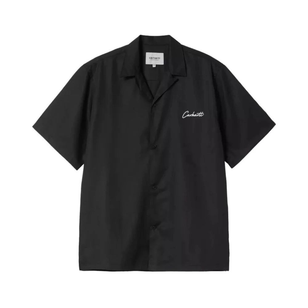 Carhartt Wip Men's Black S/S Delray Shirt - Short Sleeve Shirts - L - Shirts