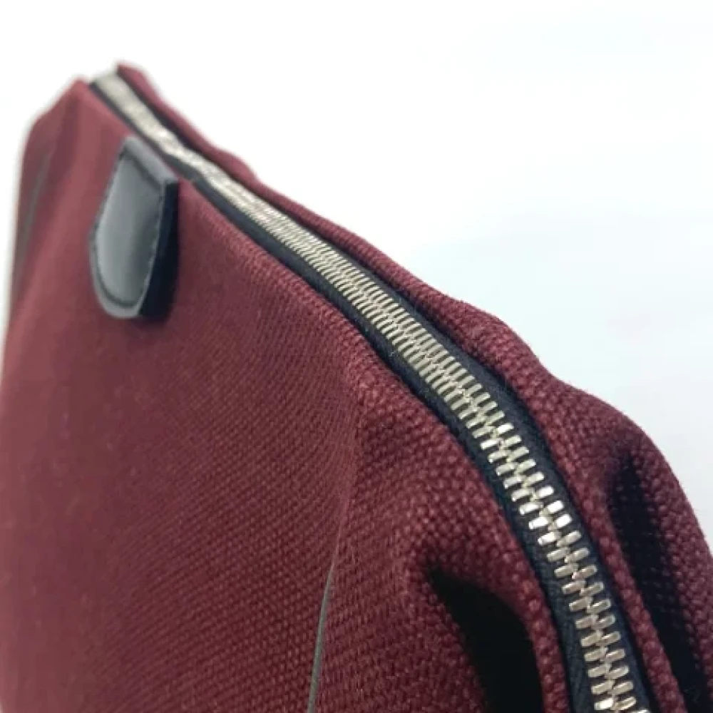 Hermès Vintage Pre-owned Fabric clutches Red Dames