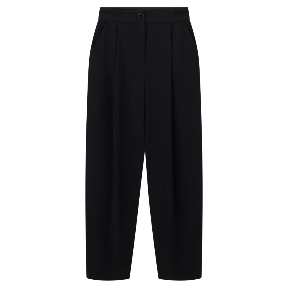 Armani Exchange Women's Black Straight Trousers