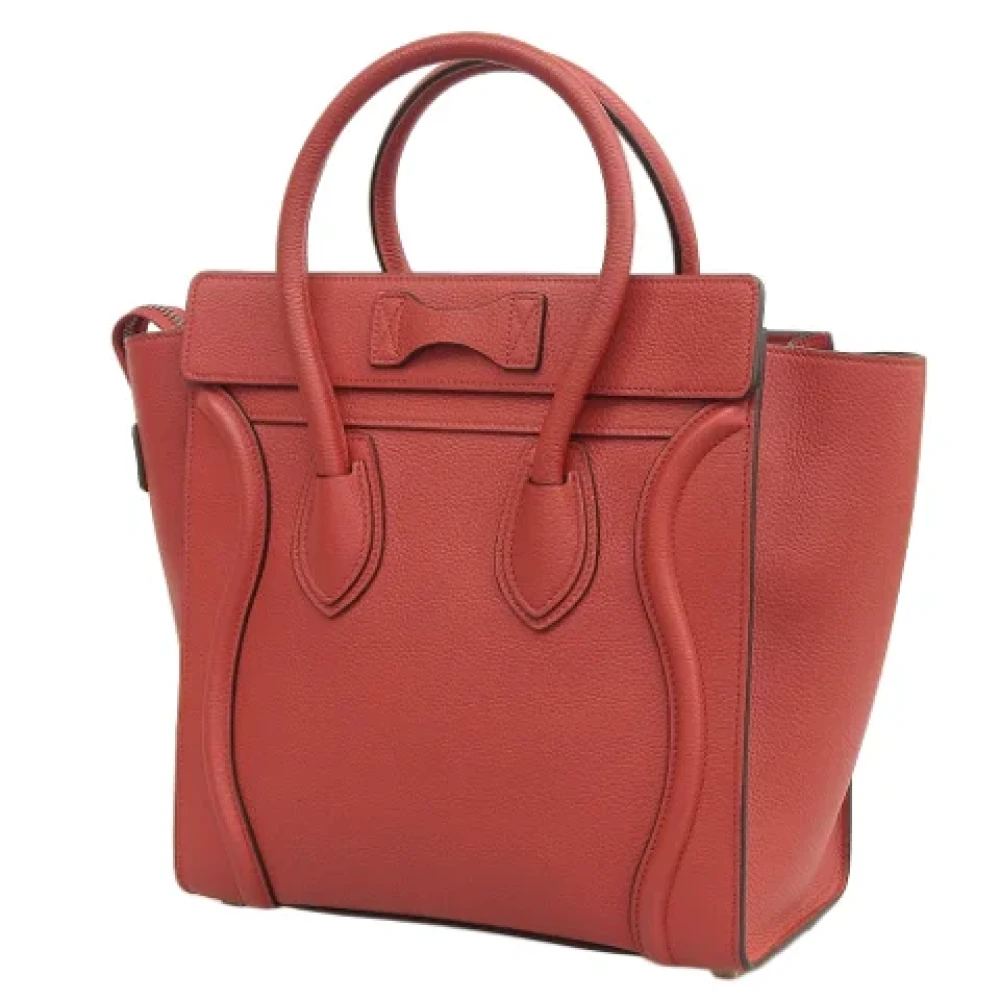 Celine Vintage Pre-owned Leather handbags Red Dames